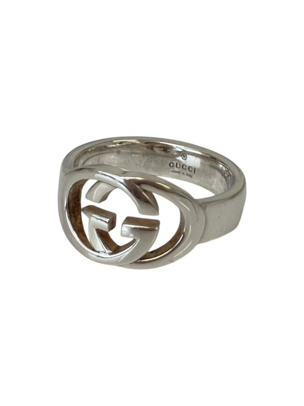 Gucci Interlocking G Ring 925 Sterling Silver